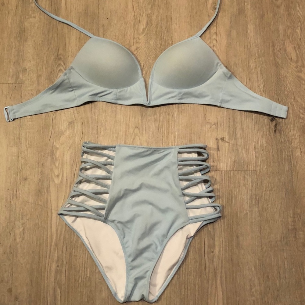 VICTORIA SECRETS PINK : light blue BIKINI szM